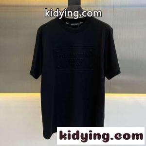 エンボスロゴ カジュアル 合わせやすい ドルチェ&ガッバーナ ブランド コピー Tシャツ コピー ブラックkid26a0Hzim