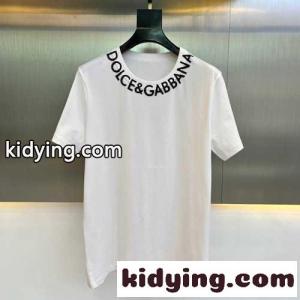 クルーネック ロゴ 半袖 メンズ ドルチェ&ガッバーナ コピー Tシャツ コピー ホワイトkid26XzuSfm