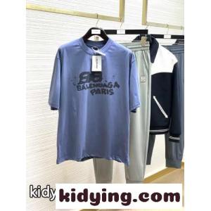 人気 カジュアル HAND DRAWN BB ICON 半袖Tシャツ バレンシアガ ブランド コピー Tシャツ コピー ブルーkid26WzqGzi