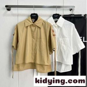 クロップド ワークウェア シャツ ロエベ コピー シャツ コピー レディース 半袖 トップスkid26va0XLn