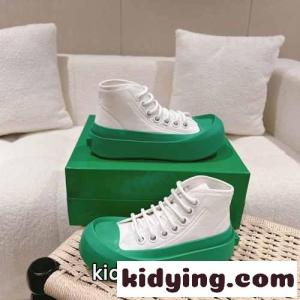 メンズ レディース ボッテガ・ヴェネタ スニーカー コピー キャンバス ハイトップ レースアップスニーカーkid26O5z0Ln