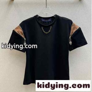 おしゃれ 人気 半袖 コットンTシャツ ルイ・ヴィトン Tシャツ コピー レディース ブラックkid26aSXrqy