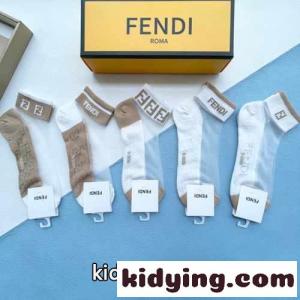 フェンディ コピー 靴下 偽物 アイスシルクソックス ファッション 春夏 5足セットkid26a8n0Lb