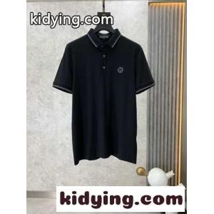 洗練された ビジネス 半袖 ポロシャツ エルメネジルド・ゼニア Tシャツ コピー ブラックkid264bCSzi