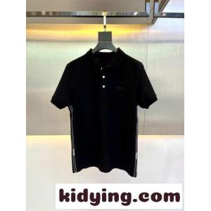 カジュアル ロゴ エルメネジルド・ゼニア Tシャツ コピー メンズ 半袖 ポロシャツ ブラックkid26qOrK5r