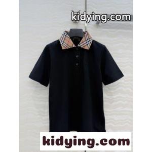 カジュアル コットン 半袖 ポロシャツ バーバリー コピー Tシャツ コピー ブラックkid26XvyWXD