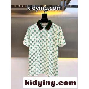 GG ストレッチ コットン ポロシャツ グッチ ブランド コピー Tシャツ コピー メンズkid26vqeiee