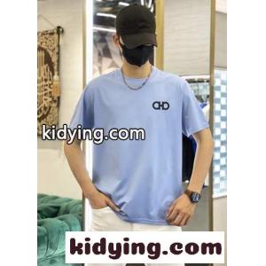 シンプル 合わせやすい サルヴァトーレ・フェラガモ Tシャツ コピー ロゴ クルーネック 半袖Tシャツkid26X199Hj