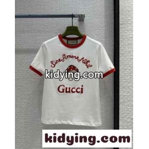 “gucci コピーブランド SINE AMORE NIHIL” コットンジャージー Tシャツ グッチ コピーブランド Tシャツ コピー レディースkid26qamGPb