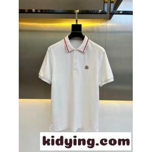 洗練された コットンピケ ポロシャツ モンクレール コピー tシャツ コピー 半袖 トップス ホワイトkid26jCiKHn
