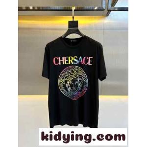 シェールサーチェ メデューサTシャツ 半袖 ヴェルサーチ スーパーコピーェ Tシャツ コピー ブラックkid26v4Tzmu