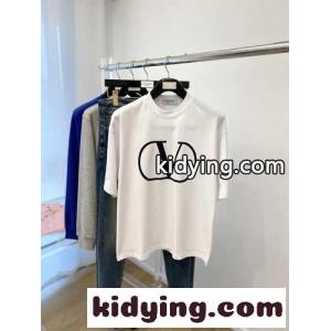 ヴァレンティノ コピーブランド Tシャツ コピー シンプル Vロゴ クルーネック コットン 半袖Tシャツ ホワイトkid26yS5rmm