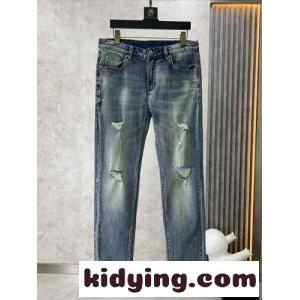 カジュアル 定番 ストレート ダメージ加工 クロムハーツ スーパーコピー ジーンズ コピー メンズ デニムパンツkid26XDSnGz