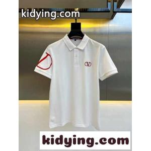 定番 人気 カジュアル コットンピケ Vロゴ 半袖ポロシャツ ヴァレンティノ コピー Tシャツ コピー ホワイトkid26rGHTXf
