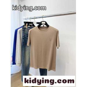 シンプル 合わせやすい クルーネック コットン バルマン ブランド コピー Tシャツ コピー 半袖 カーキkid269T9HXv