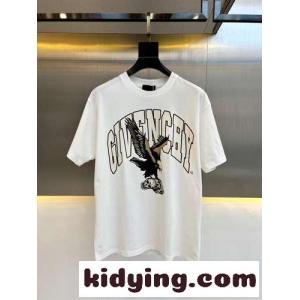 ブランドロゴ イーグルプリント コットンジャージー 半袖Tシャツ ジバンシィ スーパーコピー Tシャツ コピー ホワイトkid261Duiiu