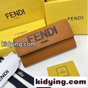 fendi コピーブランド ROMA コンチネンタル財布 フェンディ コピーブランド 財布 人気 コピー ウォレット ブラウンkid26m4HvWj