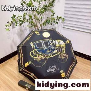 おしゃれ エルメス コピー 傘 偽物 上品 晴雨兼用 ワンタッチ 自動開閉 折りたたみ傘kid268baSXb