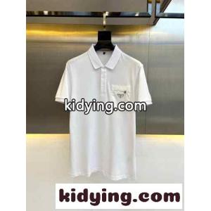 ベーシック ビジネス 快適 コットンピケ プラダ スーパーコピー Tシャツ コピー メンズ ポロシャツ ホワイトkid26W5z8TD