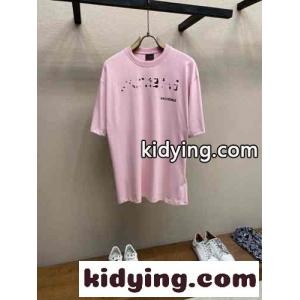 ユニセックス おしゃれ 人気 プリント クルーネック バレンシアガ コピー Tシャツ コピーkid26SzSbWf