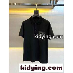 ベーシック ビジネス 快適 コットンピケ プラダ コピー Tシャツ コピー メンズ ポロシャツ ブラックkid26b0jO9r