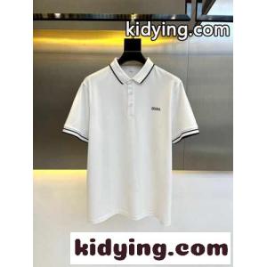 カジュアル コットン 半袖ポロシャツ エルメネジルド・ゼニア Tシャツ コピー ホワイトkid26qaKrie