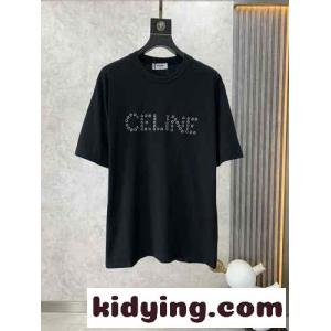 カジュアル ロゴ クルーネックコットン 半袖Tシャツ セリーヌ コピー Tシャツ コピー メンズkid26y4TDOb