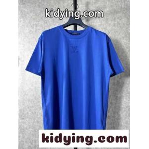 ユニセックス ルイ・ヴィトン Tシャツ コピー シンプル クルーネック コットン 半袖Tシャツkid26rOrCqy