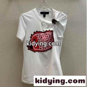 LV × YK フィッシュパッチバックルスリーブTシャツ ルイ・ヴィトン Tシャツ コピー コットンkid268Lve4n