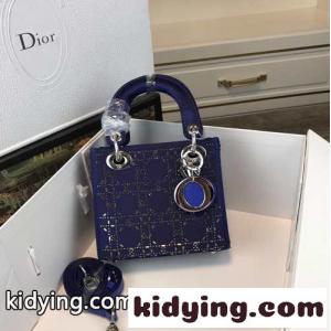 クリスチャン・ディオール コピー バッグ コピー 大人気 LADY dior コピー カナージュ サテン ミニバッグ ブルーkid26nWXDWn