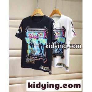 おしゃれ プリント クルーネック コットン 半袖Tシャツ ルイ・ヴィトン Tシャツ コピー 人気kid269X51vi