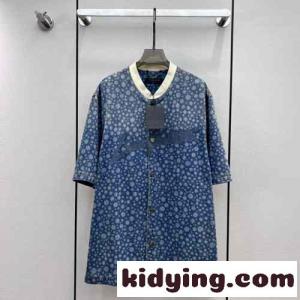 LV × YK インフィニティドットデニムシャツ ルイ・ヴィトン シャツ コピー ユニセックスkid26Hn8jie