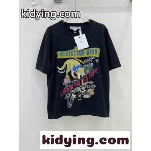 クリスチャン・ディオール スーパーコピー Tシャツ コピー Indian Animals Tiger テンセル ジャージー 半袖Tシャツkid26amqqWn