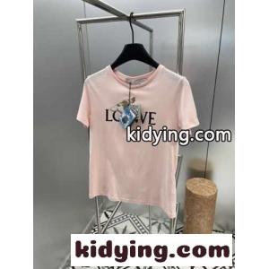 loewe コピー x ハウルの動く城&ロエベ コピー Tシャツ コピー 人気 クルーネック コットン 半袖Tシャツkid26za81bu