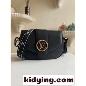 M58967 LV ポンヌフ・ソフト MM ルイ・ヴィトン バッグ コピー ショルダーバッグ ブラックkid264HLzei