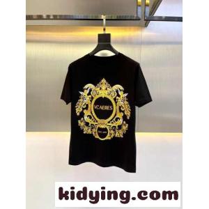 ヴェルサーチ コピーェ Tシャツ コピー バロック プリント 半袖 Tシャツ メンズ トップスkid26DaiCiy