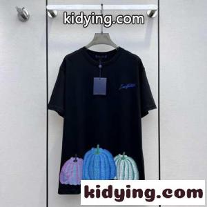 LV × YK パンプキンプリンテッドTシャツ ルイ・ヴィトン Tシャツ コピー ユニセックスkid26ua8rCq