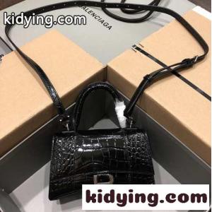 クロコダイル型押し 上品 人気 バレンシアガ スーパーコピー バッグ コピー レディース HOURGLASS ハンドバッグkid26Gz8Pba
