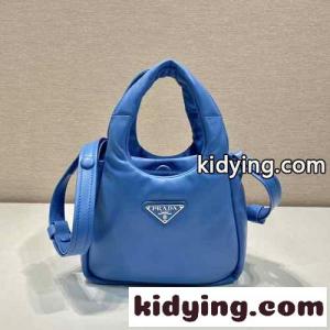 シンプル 可愛い ソフト ナッパレザー ミニハンドバッグ プラダ コピー バッグ コピー ブルーkid26XTbGfe