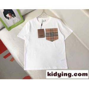 バーバリー スーパーコピー Tシャツ コピー ヴィンテージチェックポケット コットン 半袖Tシャツkid26aKDqOr