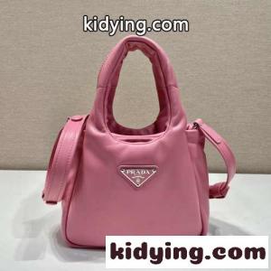 シンプル 可愛い ソフト ナッパレザー ミニハンドバッグ プラダ コピー バッグ コピー ピンクkid26XvGP5j