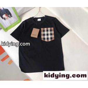 ヴィンテージチェックポケット コットン 半袖Tシャツ バーバリー コピー Tシャツ コピーkid26v0X19n