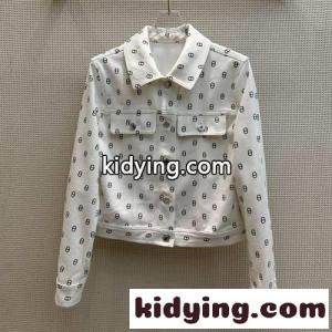 hermes コピー 2026SS◆デニムジャケット シェーヌダンクル柄 エルメス コピー ジャケット コピー ホワイトkid264Tjaau