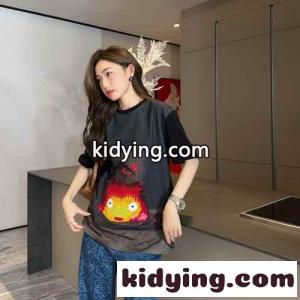 loewe コピー × ハウルの動く城 カルシファー 半袖Tシャツ ロエベ コピー Tシャツ コピー ユニセックスkid26vqyuee
