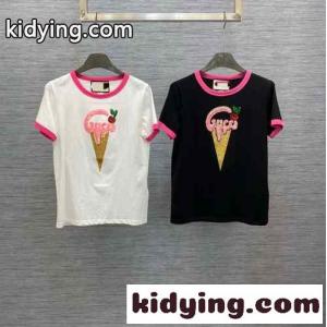 新作 gucci コピーブランド アイスクリーム コットンジャージー Tシャツ グッチ コピーブランド Tシャツ コピー 半袖kid26WLb09n