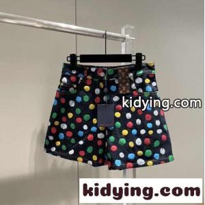 LV × YK ペインティッド ドット デニムショーツ ルイヴィトン コピーブランド ジーンズ コピー レディースkid26X5rWLD