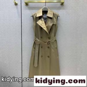 スリーブレス トレンチドレス ダブルブレスト バーバリー ブランド コピー ワンピース コピー トレンチコートkid26WDiiqm