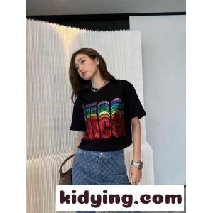 gucci コピーブランド エンブロイダリー入り コットン 半袖Tシャツ グッチ コピーブランド Tシャツ コピークロップド丈kid26fGTbqC