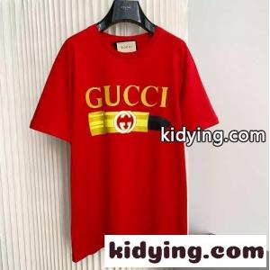 gucci ブランド コピー リップスティック プリント コットン Tシャツ グッチ ブランド コピー Tシャツ コピー 半袖kid26KzWTna