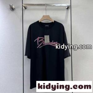 balenciaga ブランド コピー ロゴプリント コットンTシャツ バレンシアガ ブランド コピー Tシャツ コピー ユニセックスkid26SzOn8r